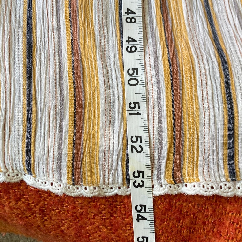 Angie Beach Boho Striped Maxi Sundress in Yellow and White - Picture 8 of 8